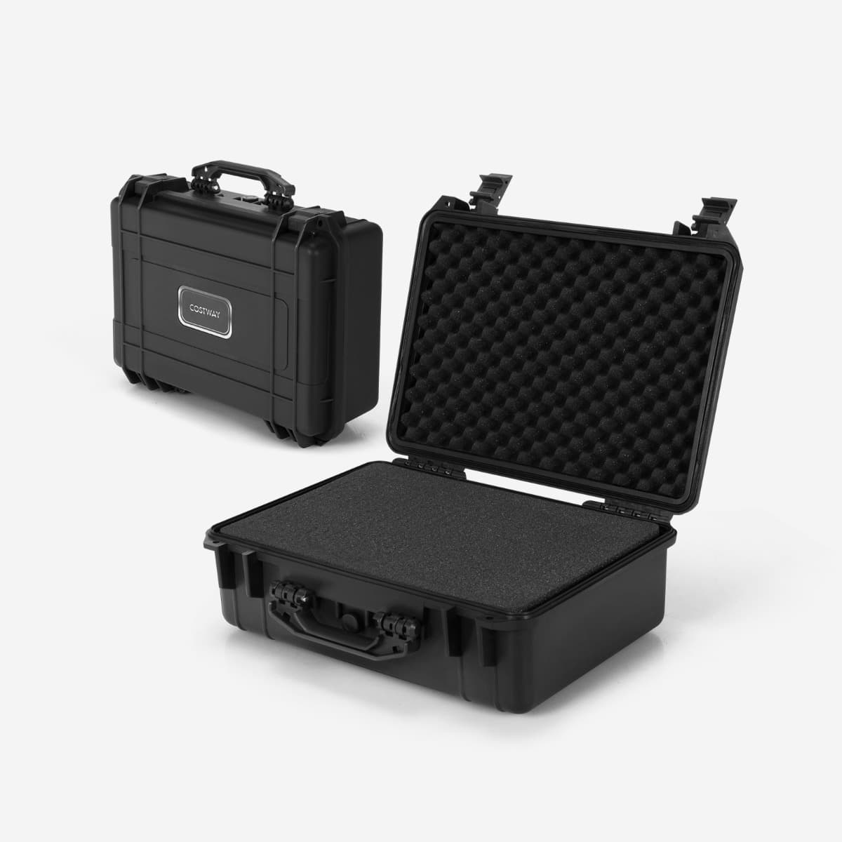 CostwayÉtui Rigide Etanche Portable Insert en Mousse Personnalisable IP 66 pour Drones, Caméras (Non fourni) 56 x 44 x 22 cm